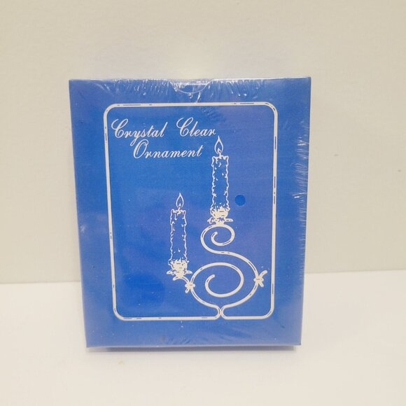 Crystal Clear Ornament No. 2 Merry Christmas Candle Design Henco Selmer TN - Picture 1 of 3